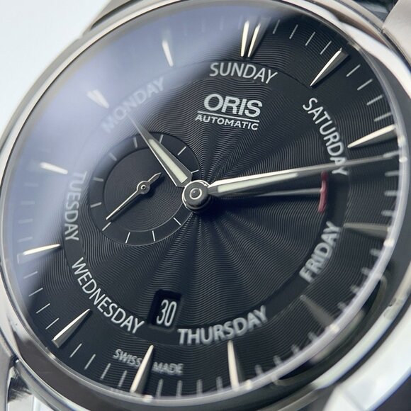 Oris Artelier Pointer Stainless Steel Black Dial 44mm Automatic Mens Watch 7666 - Picture 2 of 8